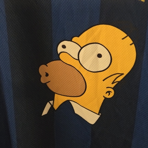 The Simpsons 20th Television Vibrant Blue Long Sleeve Jersey Shirt Men's size S - Picture 4 of 16